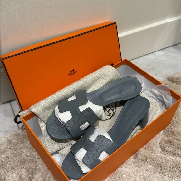 Hermes Gray Sandals - Picture 2 of 3